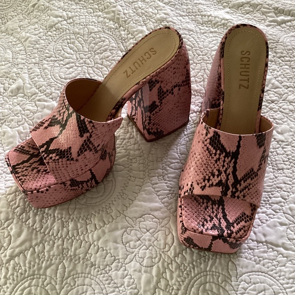 SCHUTZ Aretha Platform Sandal- Rose Pink- Women’s Size 7.5 - Picture 1 of 3